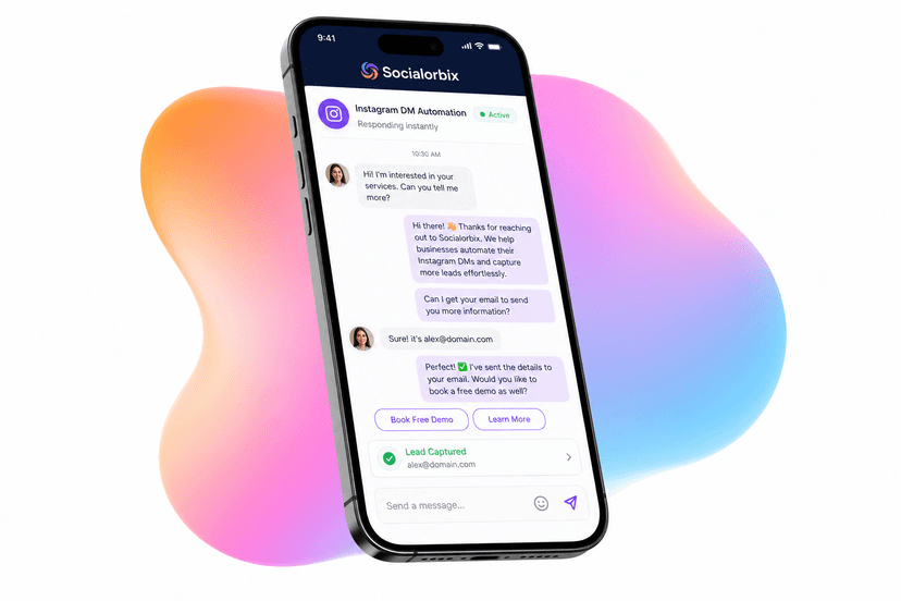 Socialorbix Instagram DM automation on mobile